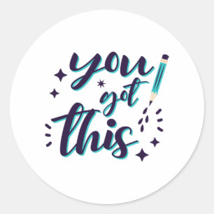 Sticker Rond Shirt Test Day Shirt Enseignant Étudiant Vous Avez