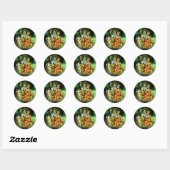 STICKER ROND SHIVA ET PARVATHI (Feuille)