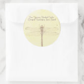 Sticker Rond SHJ 2010 : Feuille d'autocollant de libellules (Sac)