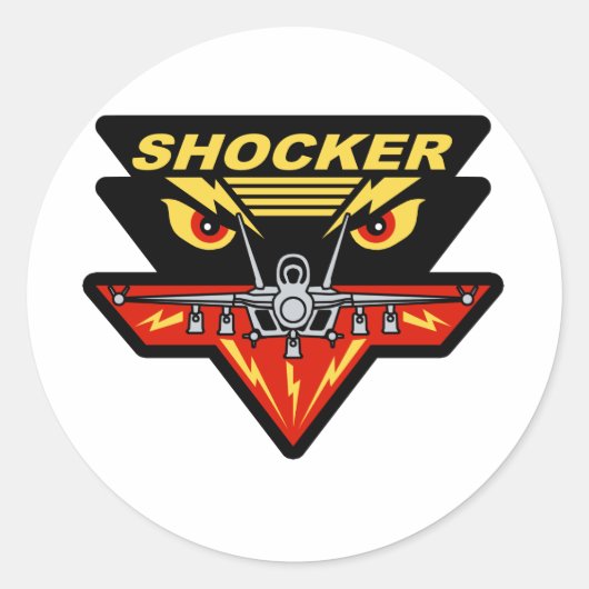 Sticker Rond Shocker F-18 Hornet (Devant)
