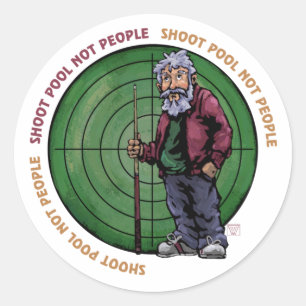 Sticker Rond Shoot Pool Not People
