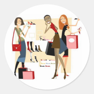 Sticker Rond Shopaholic