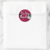 Sticker Rond Shopaholic en ligne (Sac)