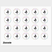 Sticker Rond Shopaholic Glam Anniversaire (Feuille)