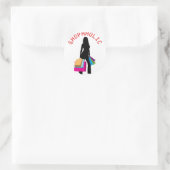 STICKER ROND SHOPAHOLIQUE (Sac)