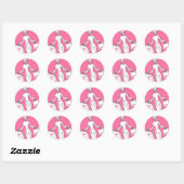 Sticker Rond Shopping (Feuille)
