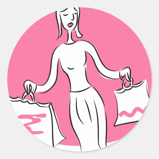 Sticker Rond Shopping (Devant)