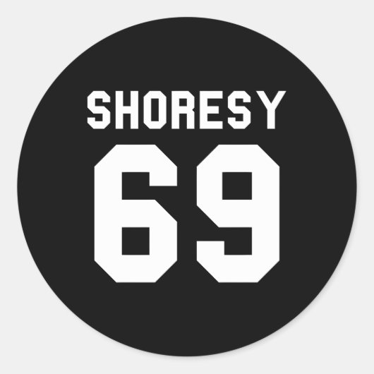 Sticker Rond Shoresy 69 Jersey Novelty (Devant)