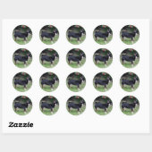 Sticker Rond Short Haired Chihuahua Standing (Feuille)