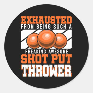 Sticker Rond Shot Put Throwe Track Et Field Athlète Shot Put P