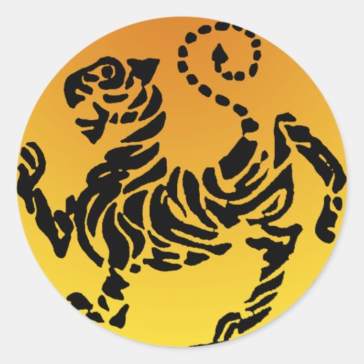 Sticker Rond Shotokan Tiger (Devant)