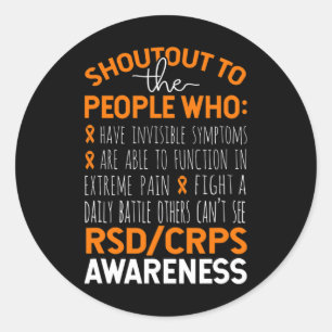 Sticker Rond Shoutout Au Peuple Rsdcrps Warrior Team Orange