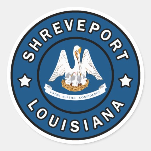 Sticker Rond Shreveport Louisiane (Devant)