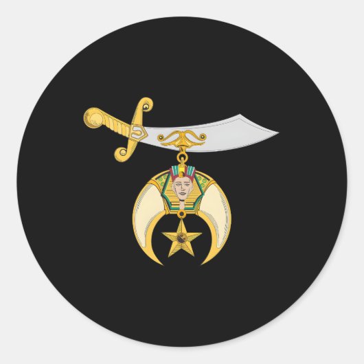 Sticker Rond Shriner Shrine Noble (Devant)