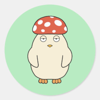 Sticker Rond Shroompey Chick