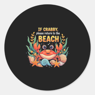 Sticker Rond Si Crabe