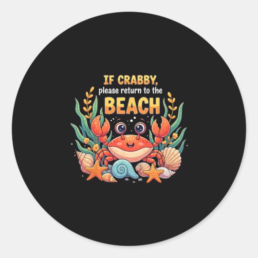 Sticker Rond Si Crabe (Devant)