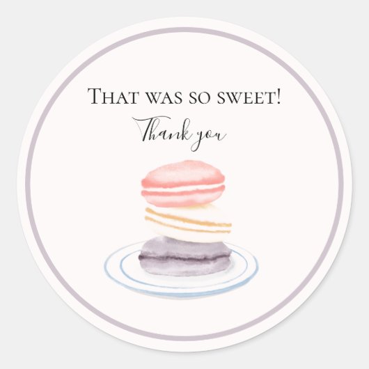 Sticker Rond Si doux merci (Devant)