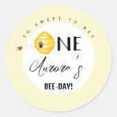 Sticker Rond Si doux pour être un jour d'abeille (Devant)