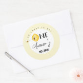 Sticker Rond Si doux pour être un jour d'abeille (Enveloppe)