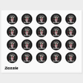 Sticker Rond Si j'avais des sentiments Funny Valentine Skeleton (Feuille)