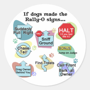 Sticker Rond Si les chiens faits rassemblent des signes