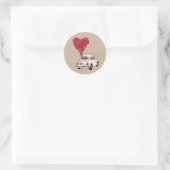 Sticker Rond Si Nos Dejan | Just Married (Sac)