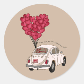 Sticker Rond Si Nos Dejan | Just Married