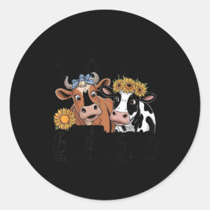 Sticker Rond Si On Se Trouve En Difficulté, C'Est Mes Fleurs De