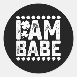 Sticker Rond Si Perdu Retour À Babe Je Suis Bébé Couple Corresp