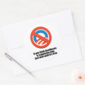 Sticker Rond Si vous pensez que les soins de santé sont chers m (Enveloppe)