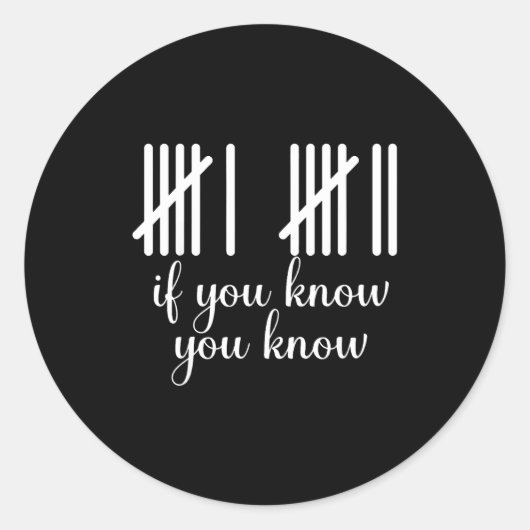 Sticker Rond Si vous savez vous savez drôle 67 Meme (Devant)