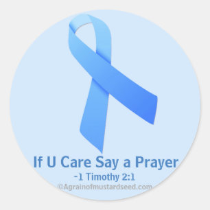 Sticker Rond Si Vous Vous Souciez De Dire Un Ruban Prostate Pri