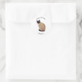 Sticker Rond Siamese cat cartoon (Sac)