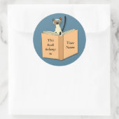 Sticker Rond Siamese Modèle plaque de chat (Sac)