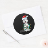 Sticker Rond Sibérien Husky Noël Noël Noël Noël Noël Noël Noël  (Enveloppe)