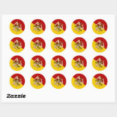 Sticker Rond Sicile (Feuille)