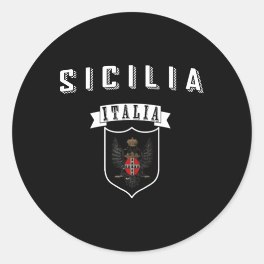 Sticker Rond Sicile Italie (Devant)
