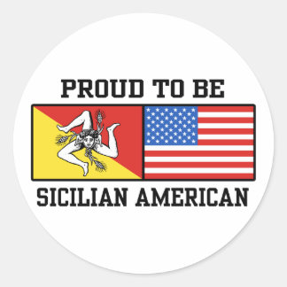 Sticker Rond Sicilien américain