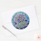 Sticker Rond Sicker mandala de l'arbre de vie (Enveloppe)