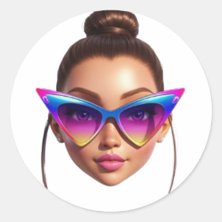 Sticker Rond Sickers ronds de poules élégants