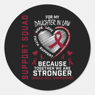 Sticker Rond Sickle Cell Sensibilisation Chemise Fille En Droit