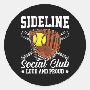 Sticker Rond Sideline Social Club Fière Et Fière Maman Rétro Pa