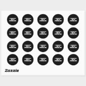 Sticker Rond S'identifier comme un problème drôle dicton sarcas (Feuille)
