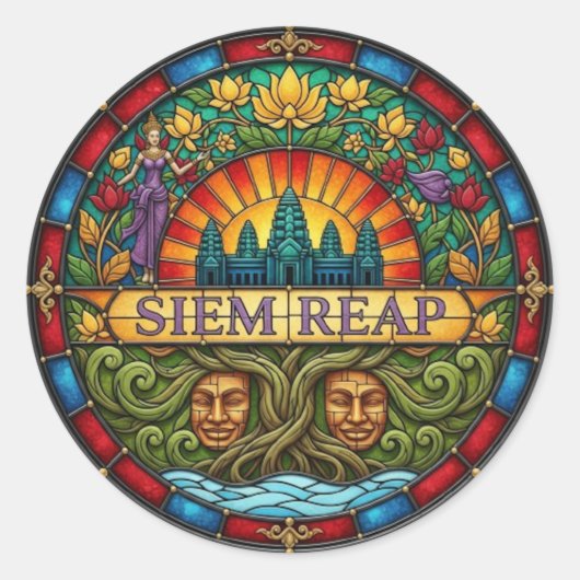 STICKER ROND SIEM REAP (Devant)