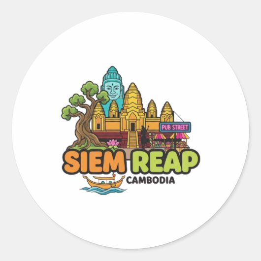 STICKER ROND SIEM REAP (Devant)