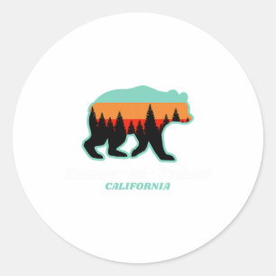 Sticker Rond Sierra-at-tahoe Ski Snowboard Californie Bea
