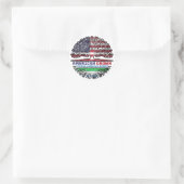 Sticker Rond Sierra Leone Léone États-Unis États-Unis (Sac)