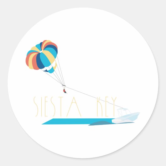 Sticker Rond Siesta Key Beach Parasal (Devant)