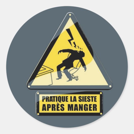 Sticker Rond Sieste (Devant)